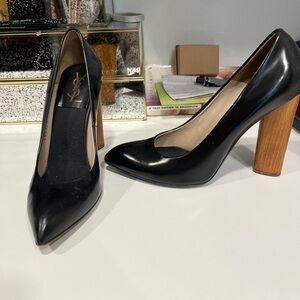 Vintage YSL Heels with wooden heels